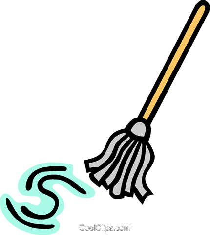 Mop Royalty Free Vector Clip Art Illustration - Mop Clip Art Png (430x480)