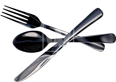 Clipart Silverware Png File - Silverware Png (550x366)