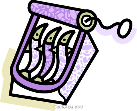 Sardines Canned Fish Royalty Free Vector Clip Art Illustration - Clip Art (480x387)
