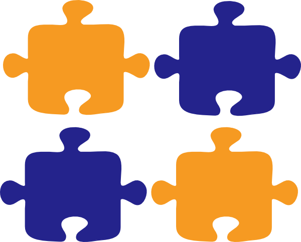 Multi Puzzle Clip Art At Clker - Clip Art (600x483)