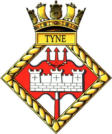 Battle Honours - Hms Tyne Shower Curtain (400x481)