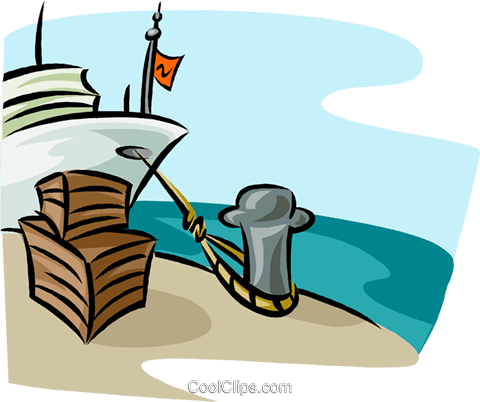 Dock Clipart Ship Dock - Schiff Im Hafen Clipart (480x402)