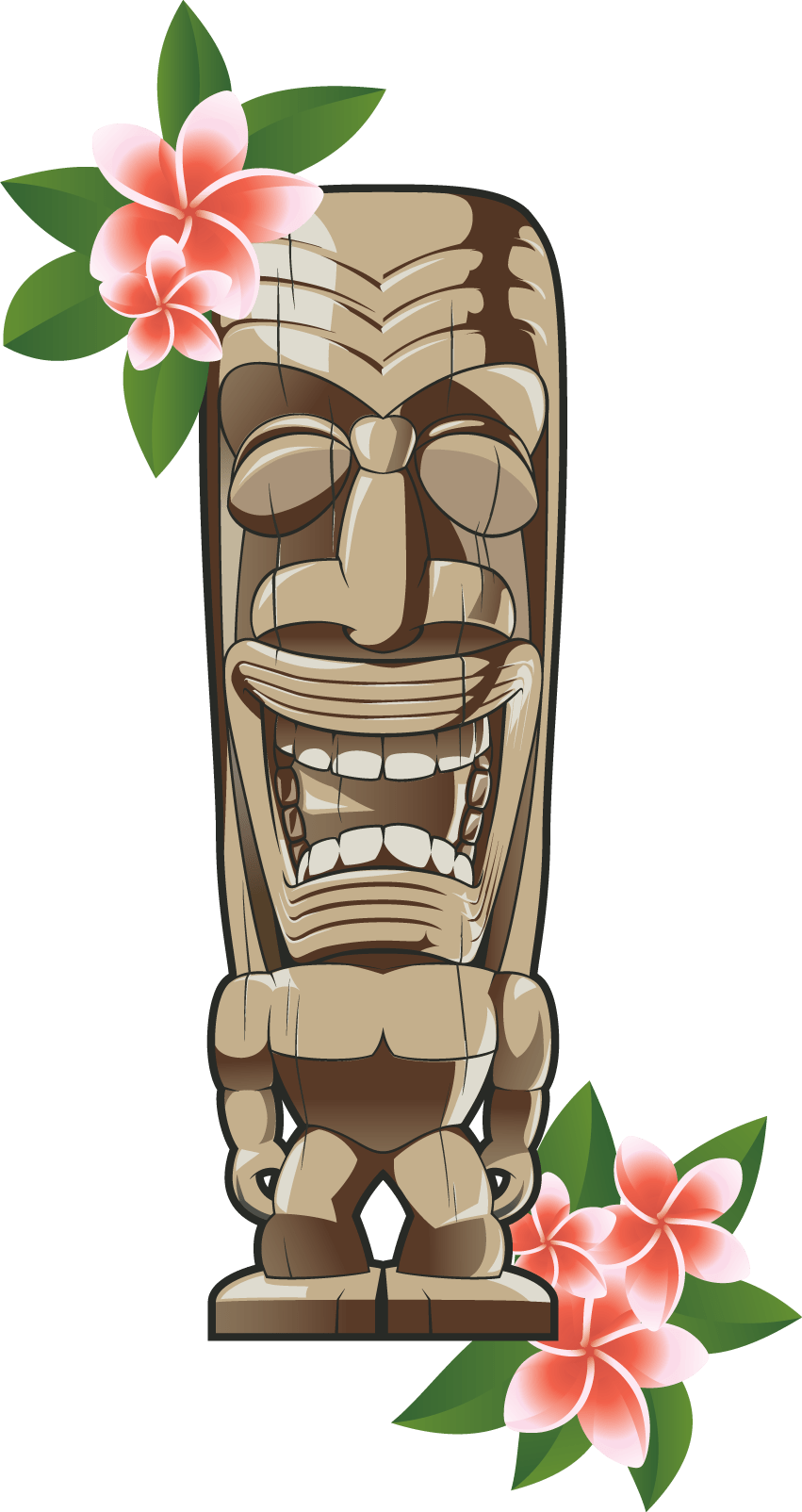 Clip Art Hawaiian Tiki (851x1604)