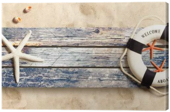 Quadro Em Tela Vida Lifebuoy E Marinha Em Placas De - Navy (400x400)