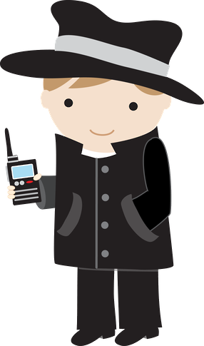 Bombeiros E Polícia - Secret Agent Clipart Free (286x485)