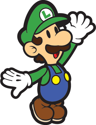Below Are The Image Gallery Of Luigi, If You Like The - Super Mario Characters Cartoon (374x487)