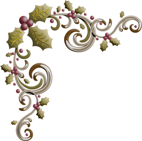 Accueil - - Chouchounette4 Tubes - Country Christmas Holly Clipart (500x495)
