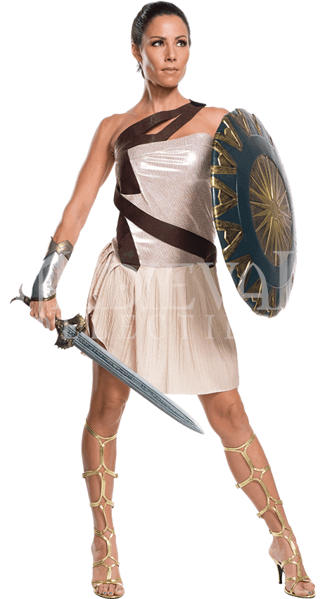 Adult Deluxe Wonder Woman Beach Battle Costume - Wonder Woman Amazon Costume (850x850)