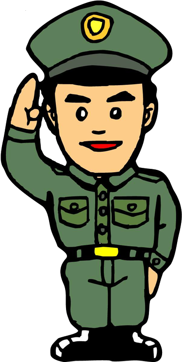 卡通可爱的人民警察 - Vector Graphics (800x800)