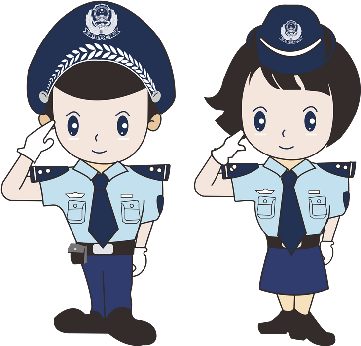 卡通男女警察 - صور رسوم متحركة شرطيات (804x804)