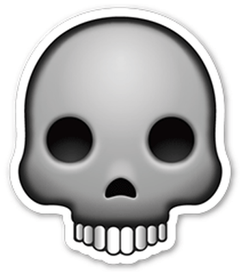 Skull Emoji Transparent Background (400x400)