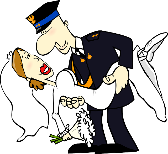 Groom Black, People, Fireman, Wedding, Couple, Bride, - Husband Wife Laughing Jokes (640x587)