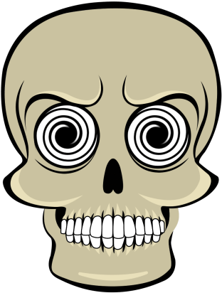 Animated Fun Skull Stickers Halloween Messages Sticker-4 - Skull (618x618)