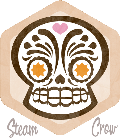 Day Of The Dead Badge - Skull (500x500)