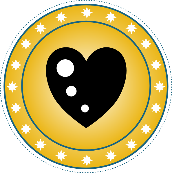 Yellow Decorative Heart - City Of Ember Map (594x595)