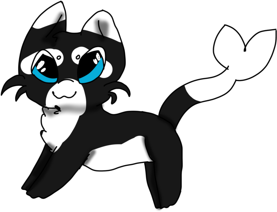 Orca Cat Adopt - Cartoon (1015x788)