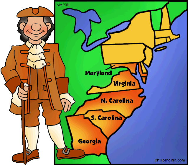 Farm Clipart Colonial - Southern Colonies Gif (648x558)