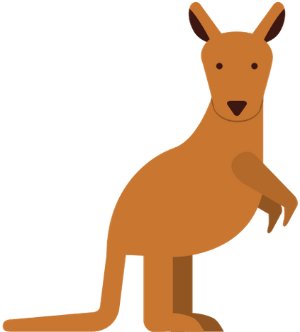 Cute Kangaroo - Vector Graphics (526x550)