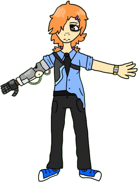 Janice The Security Guard By Skyquil - Blue (514x702)