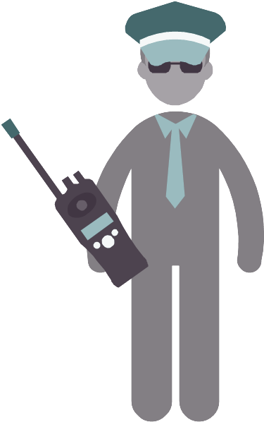 Personal Security Officer - Cartoon (467x653)
