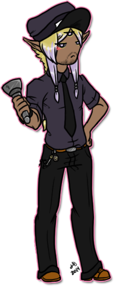 Fnaf Security Guard Aturi By Kikilime - Illustration (228x570)