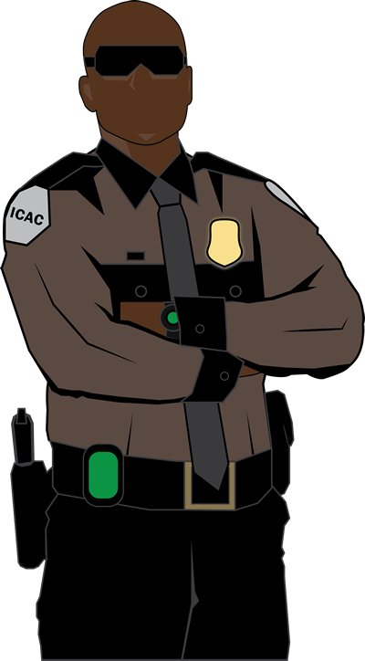 About Project Iguardian - Cartoon Security Guard Transparent (400x724)