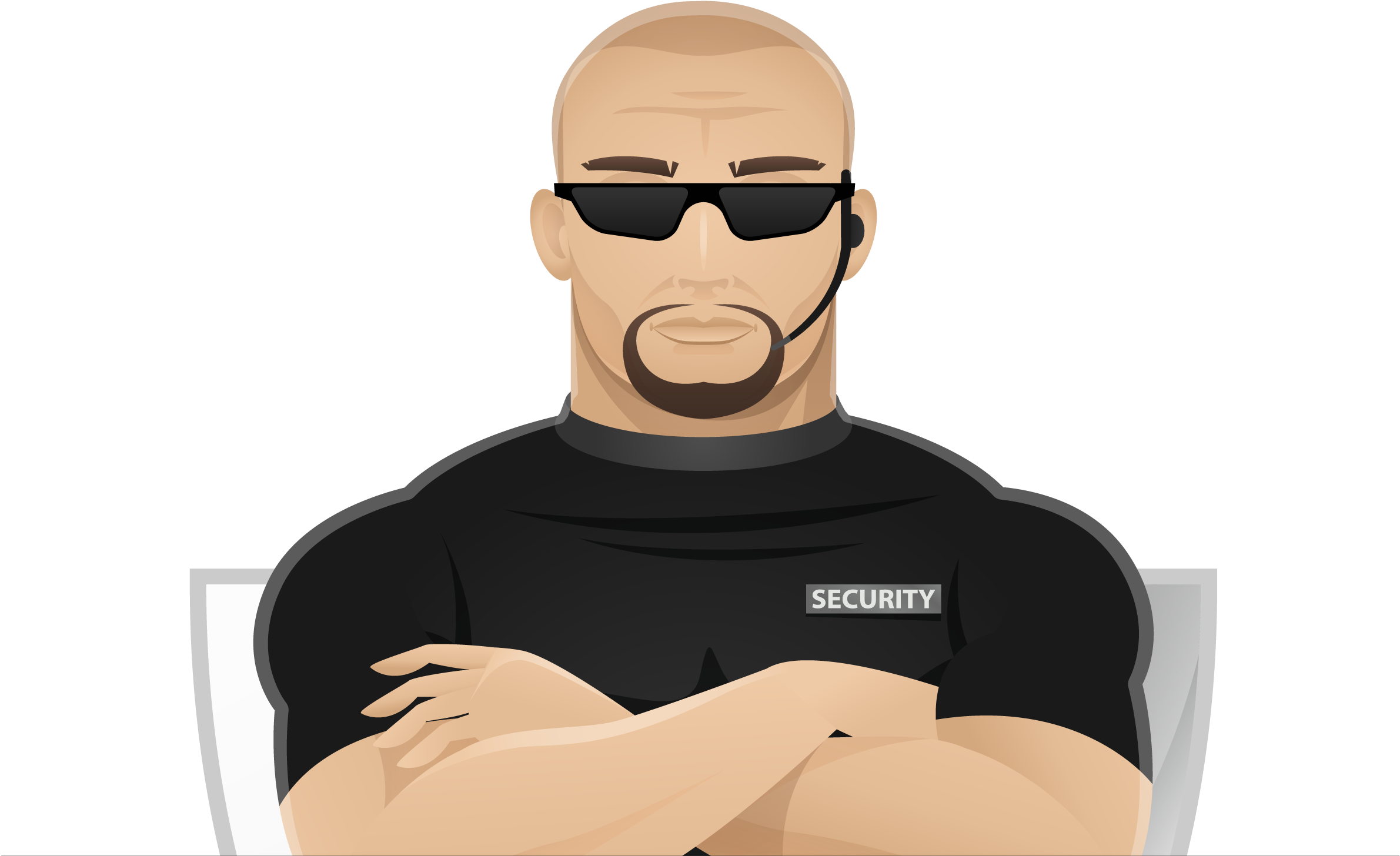 Security not found. Телохранитель мультяшный. Охранник персонаж. Секьюрити на белом фоне. Охранник вектор