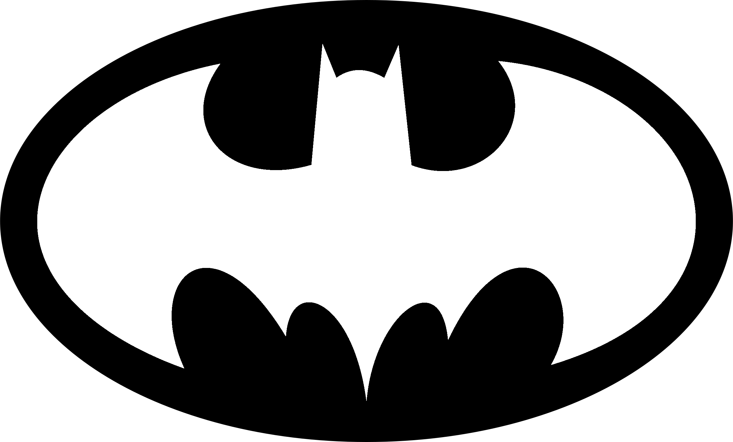 Batman Logo Black And White - Batman Simbolo Para Colorir.