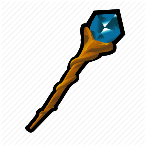 Magic, Medieval, Spell, Staff, Wood Icon - Magic Staff Clipart (512x512)