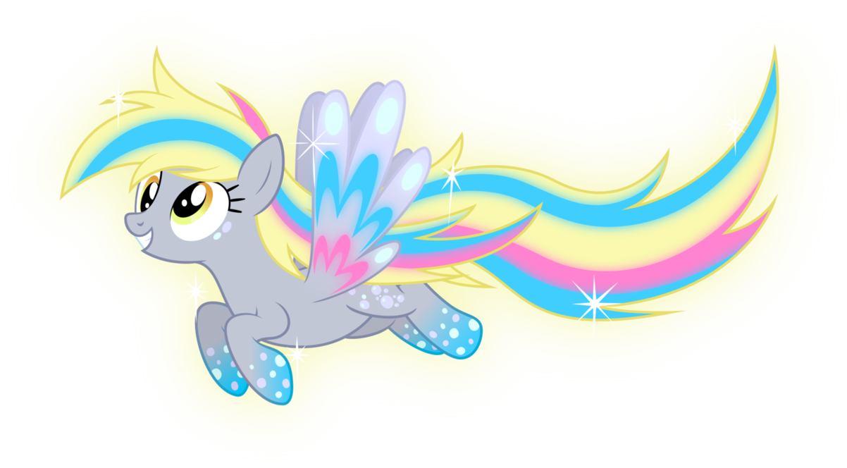 Derpy Hooves Rainbow Dash Princess Celestia Pinkie - Zekrom (1202x664)