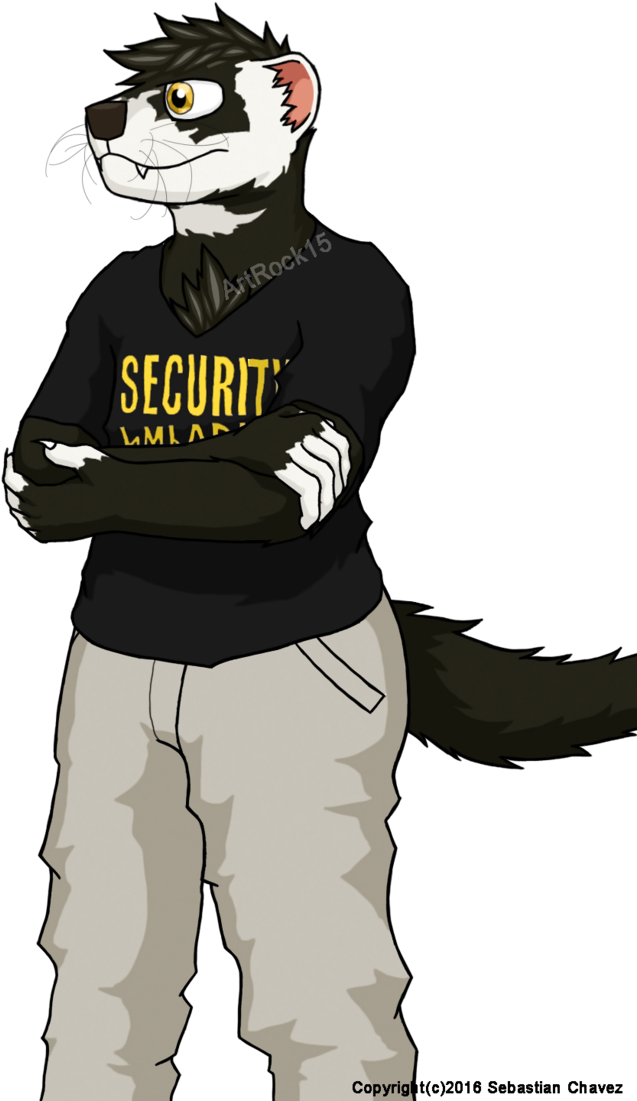 Security Guard By Artrock15 - Cartoon (698x1144)