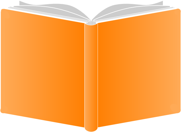 Openbook Orange Covers Round Clip Art At Clker - Orange Open Book Clip Art (600x437)