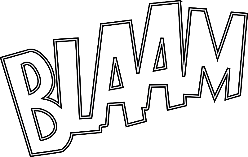 Similar Clip Art - Onomatopoeia Black And White (1185x750)