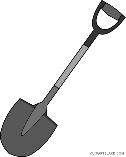 Shovel Tools Free Black White Clipart Images Clipartblack - Clip Art Of Shovel (508x633)