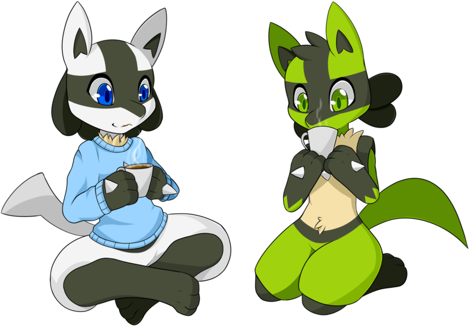 Lucarios And Hot Chocolate By Deerrobin - Art (1000x800)