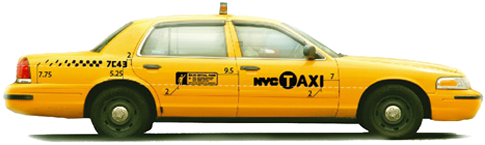 Taxi Cab Png Transparent Images - New York Taxi Drawing (700x210)