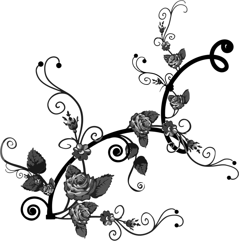 Rose Flourish Clipart (768x776)