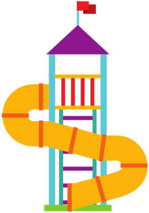 Playground Slide Icon - Vector Graphics (488x550)