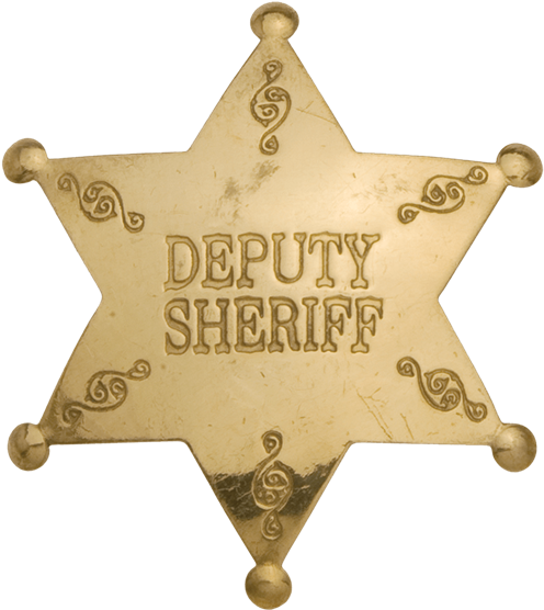 Blank Sheriff Star Png - Brass Deputy Sheriff Badge (555x555)
