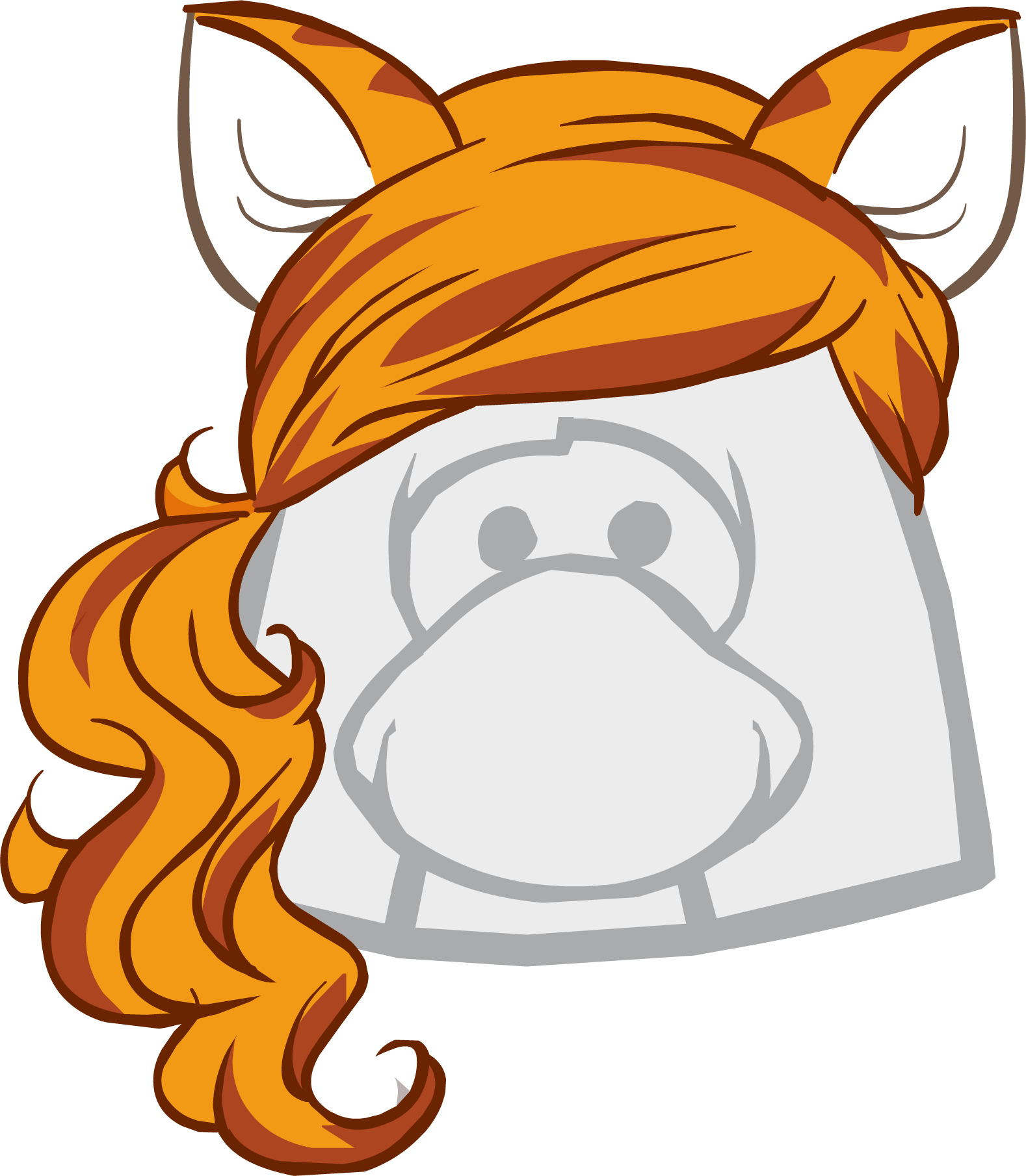 The Orange Kittytail - Club Penguin Cat Hair (1578x1810)