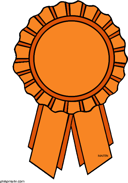 Free Mini Images Arts Clip Art By Phillip Martin - Orange Ribbon Clipart (490x648)