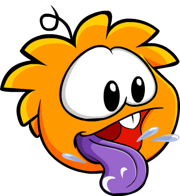 Orange Puffle Normal - Club Penguin Orange Puffle (354x384)
