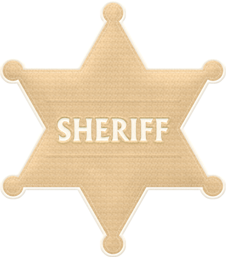 Tan Sheriff Badge - Emblem (440x500)