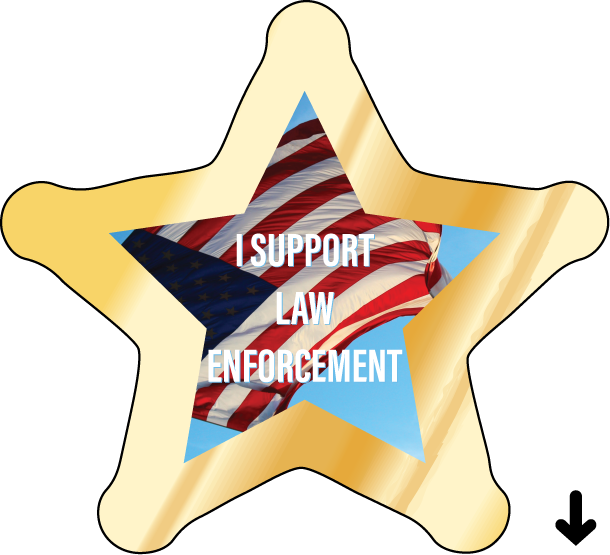 Sheriff Star Recognition Label, 4cp - Sheriff (610x555)