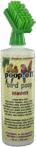 Poop Off Bird Clean Up Liquid With Brush Top 16oz (500x500)