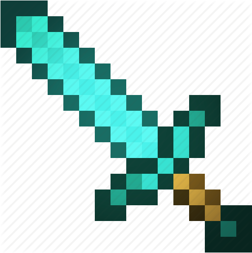 Minecraft Clipart Hd - Espada De Diamante Minecraft Png (513x514)