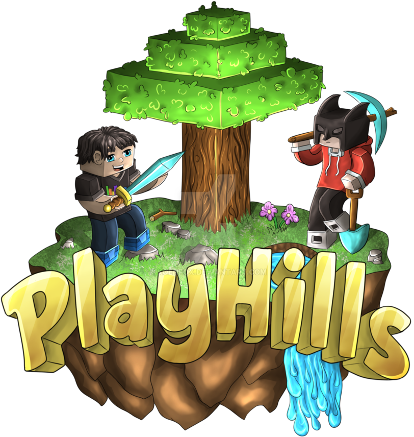 Minecraft Server Logo Playhills By Koenfox - Cartoon (894x894)