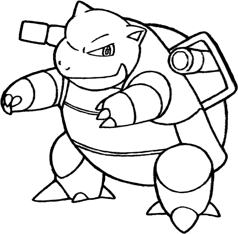 009 - Blastoise Black And White (1024x1012)