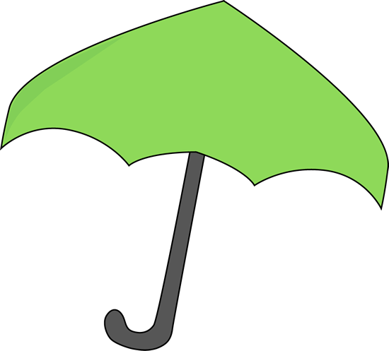 Umbrella Clip Art - Green Umbrella Clipart (550x497)