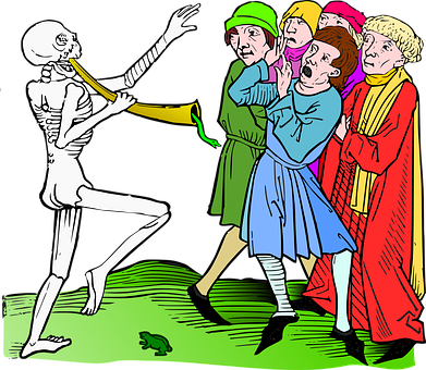Dance Death Macabre Plague People Disease - Dance (391x340)